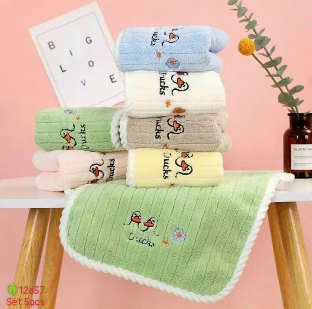 SET 5 KHĂN RỬA MẶT CHO BÉ 